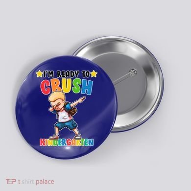Ready To Crush Kindergarten Dabbing Boy Button