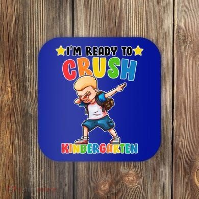 Ready To Crush Kindergarten Dabbing Boy Coaster