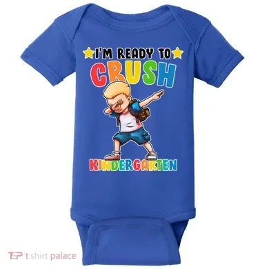 Ready To Crush Kindergarten Dabbing Boy Baby Bodysuit