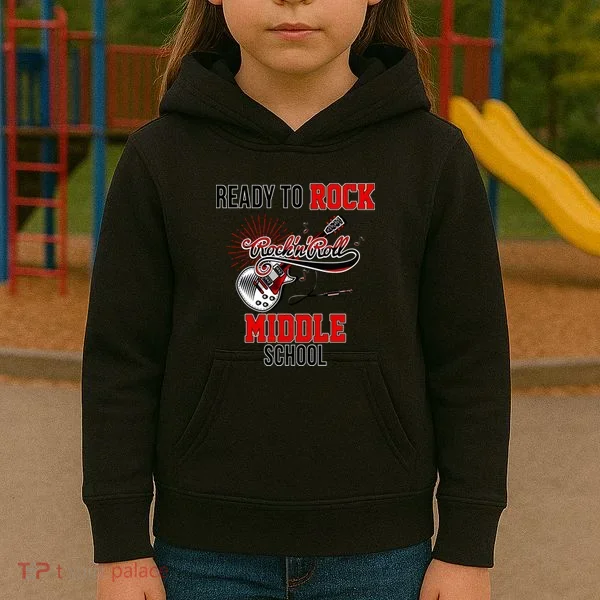 Ready To Rock Middle School Kids Hoodie