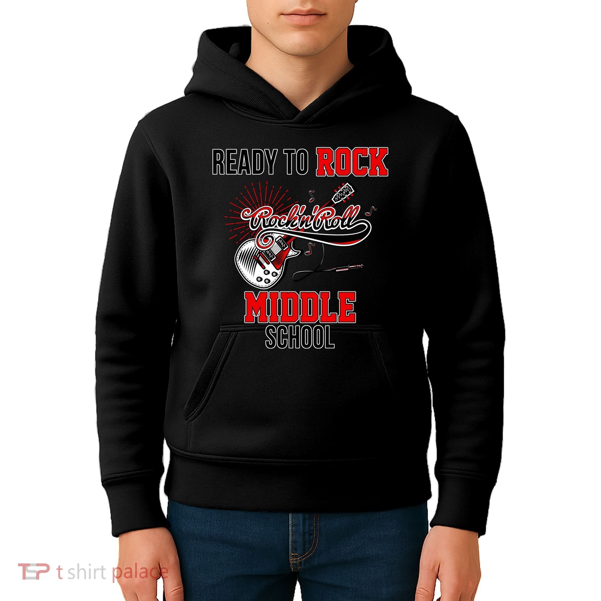 Ready To Rock Middle School Kids Hoodie