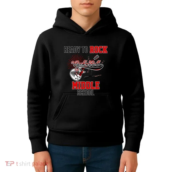 Ready To Rock Middle School Kids Hoodie