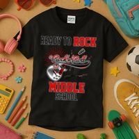 Ready To Rock Middle School Kids T-Shirt thumb 3