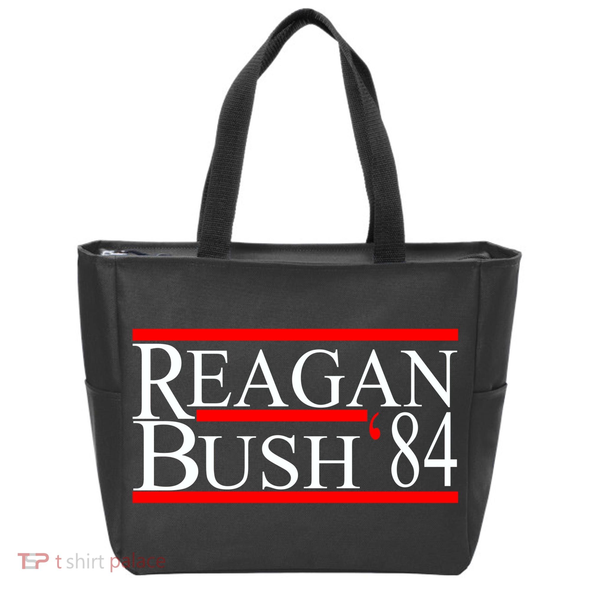 Reagan Bush 84 Retro USA Election Tote Bag