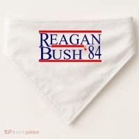 Reagan Bush 84 Retro USA Election USA-Made Doggie Bandana thumb 0