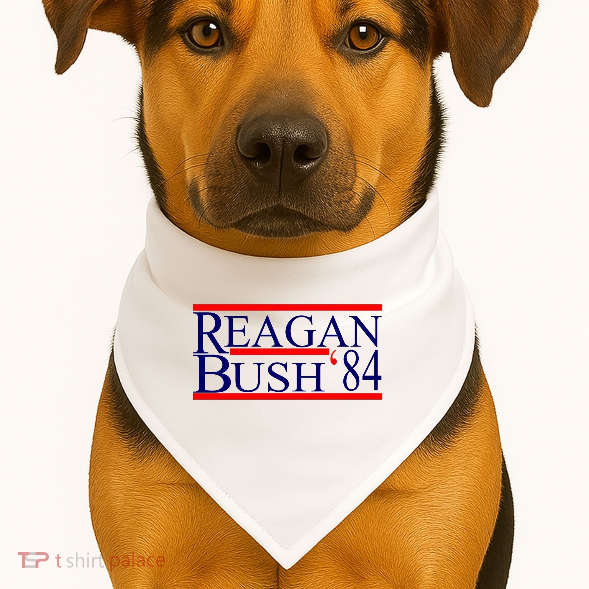 Reagan Bush 84 Retro USA Election USA-Made Doggie Bandana
