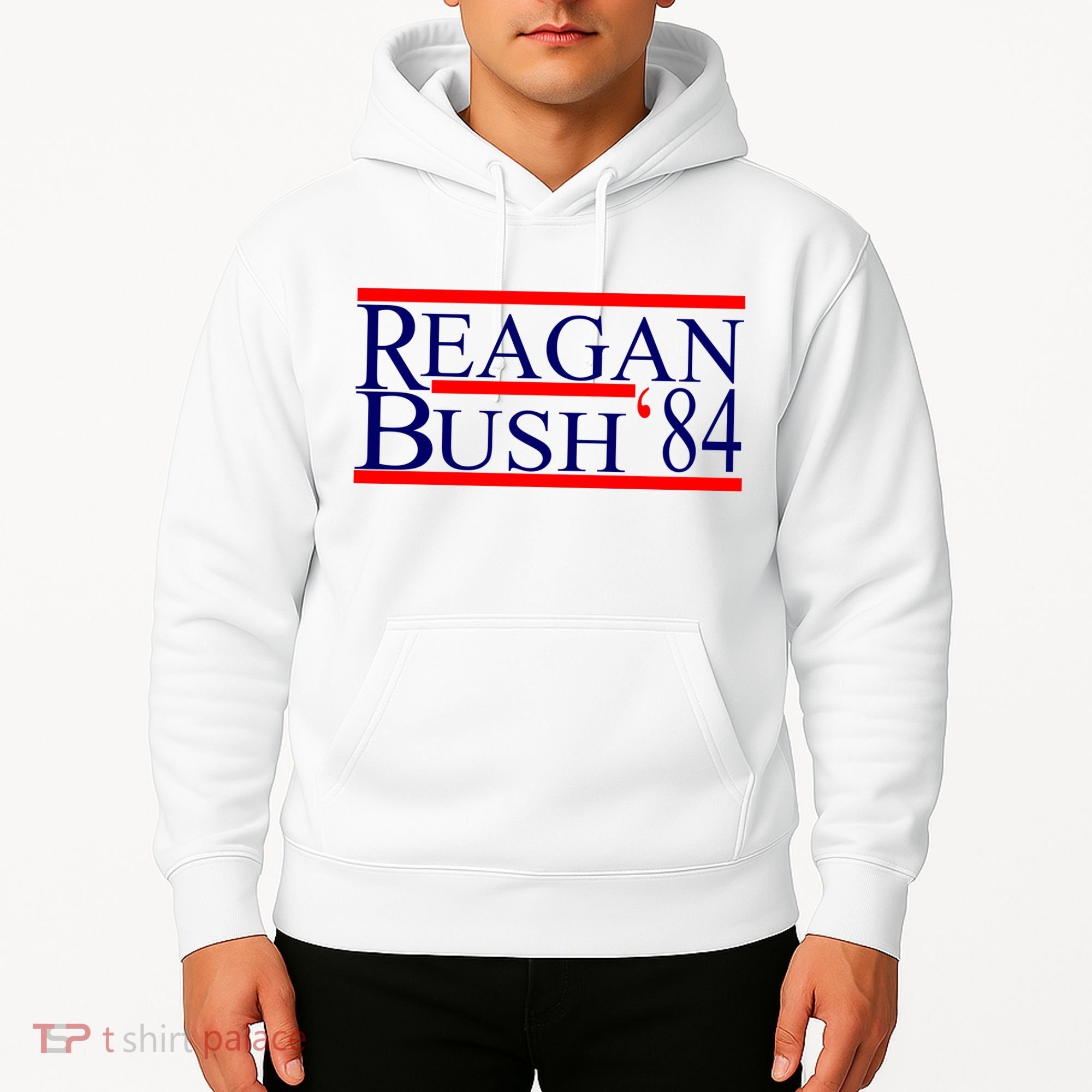 Reagan Bush 84 Retro USA Election Hoodie