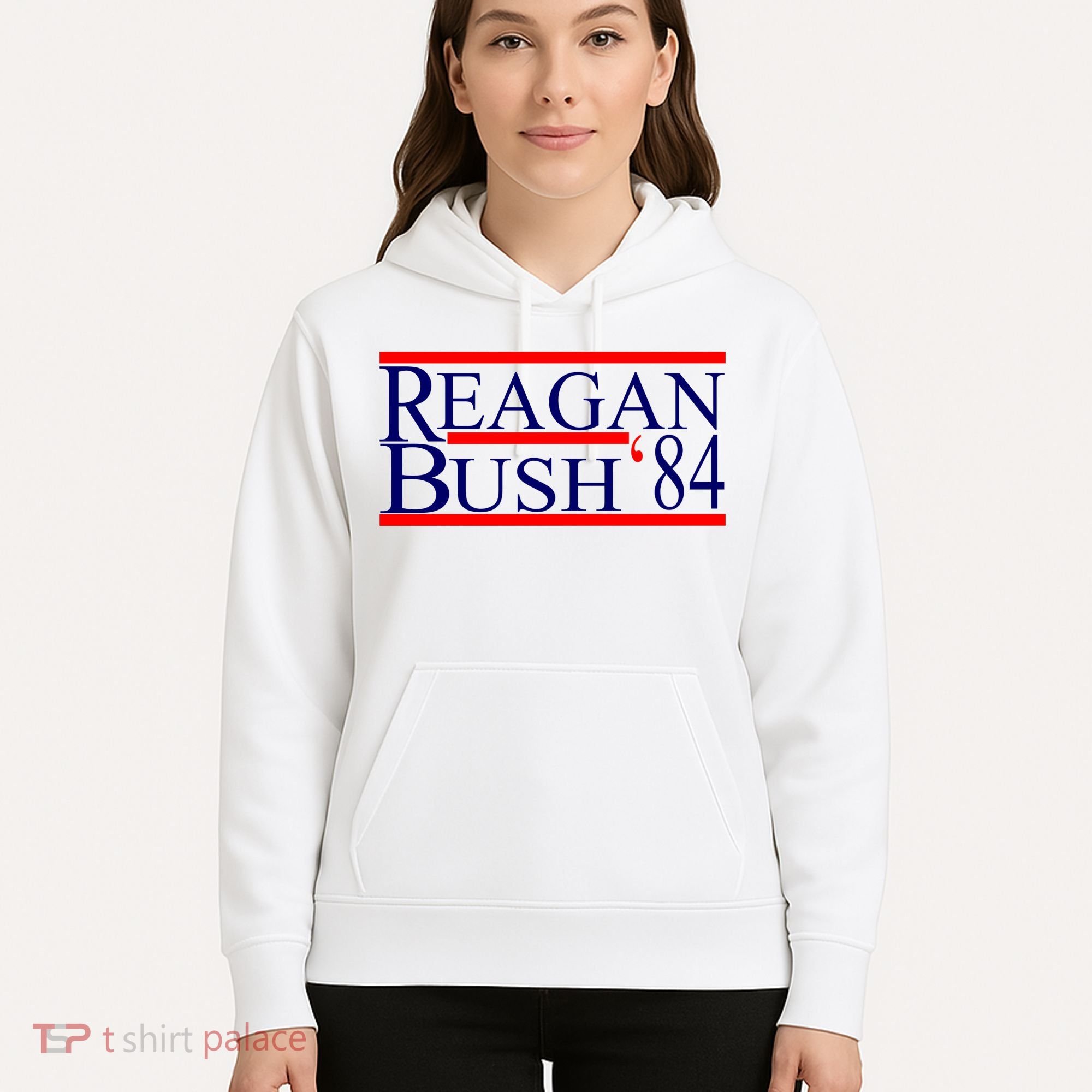 Reagan Bush 84 Retro USA Election Hoodie