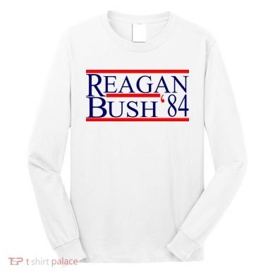 Reagan Bush 84 Retro USA Election Long Sleeve Shirt