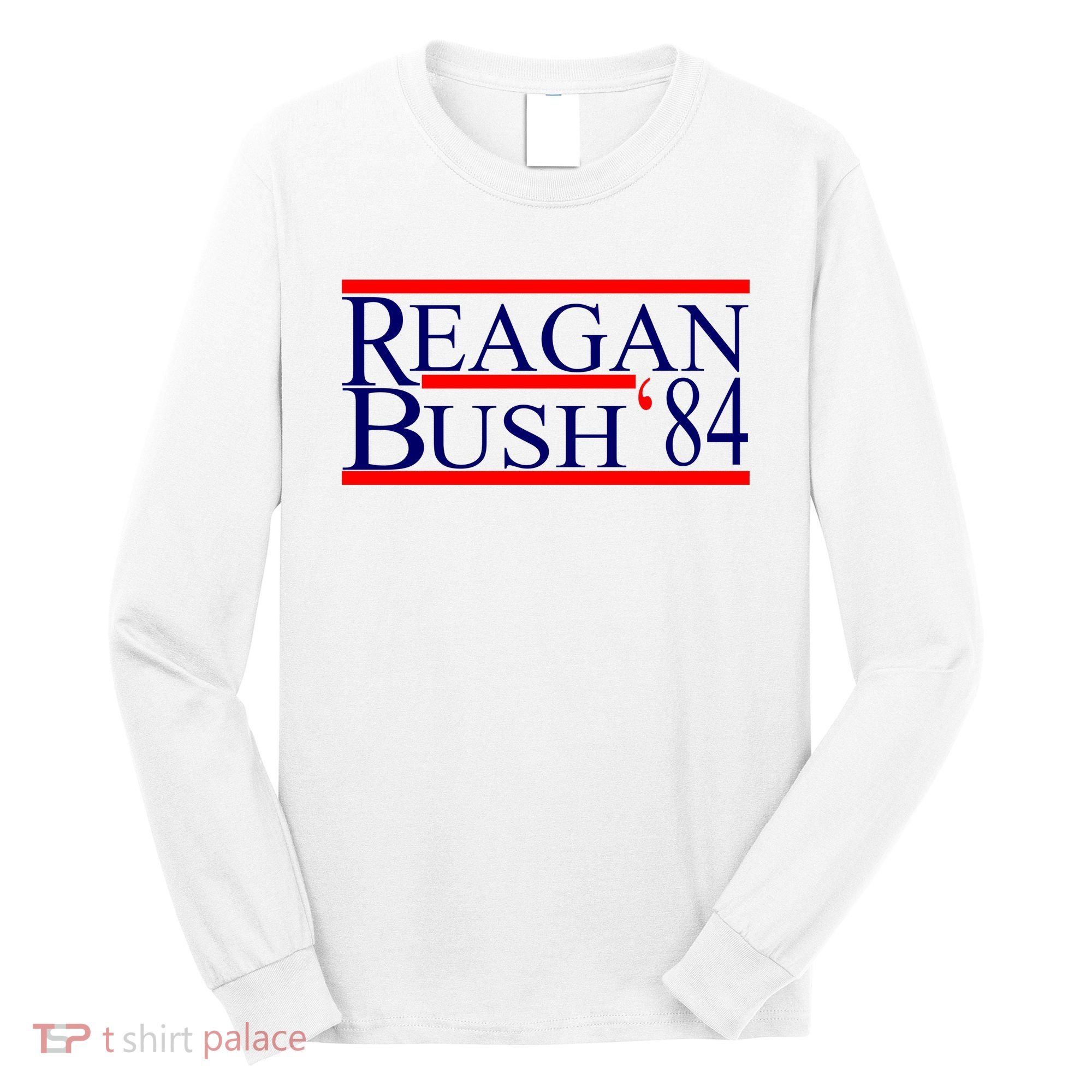Reagan Bush 84 Retro USA Election Long Sleeve Shirt