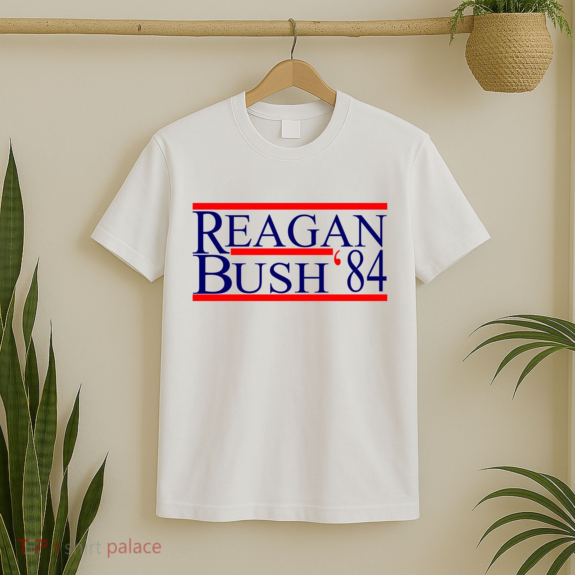 Reagan Bush 84 Retro USA Election T-Shirt