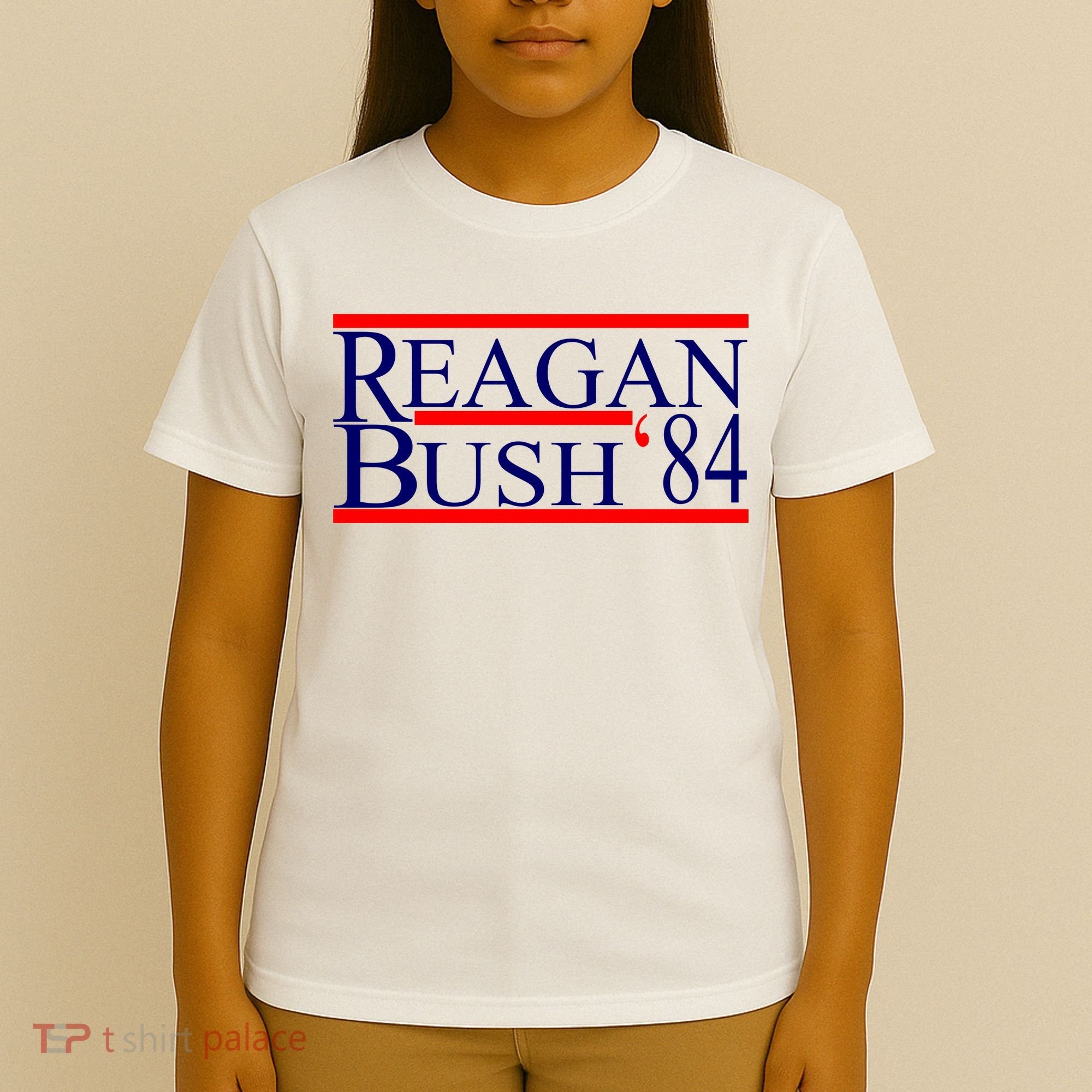 Reagan Bush 84 Retro USA Election T-Shirt