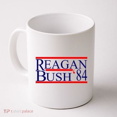 Reagan Bush 84 Retro USA Election Coffee Mug