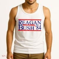 Reagan Bush 84 Retro USA Election Tank Top thumb 3