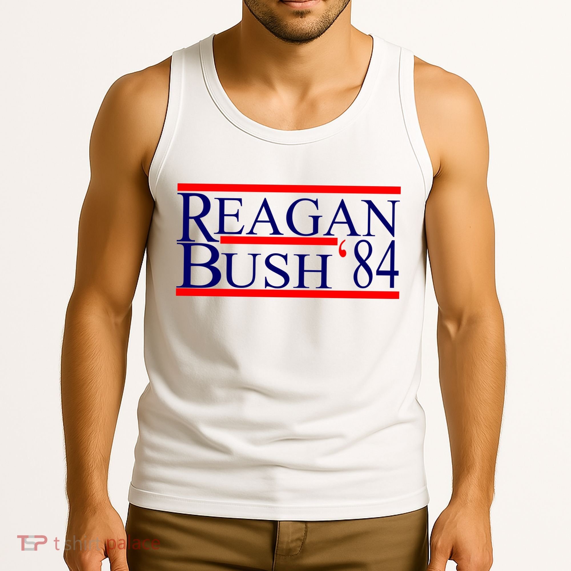 Reagan Bush 84 Retro USA Election Tank Top
