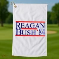 Reagan Bush 84 Retro USA Election Golf Towel thumb 1