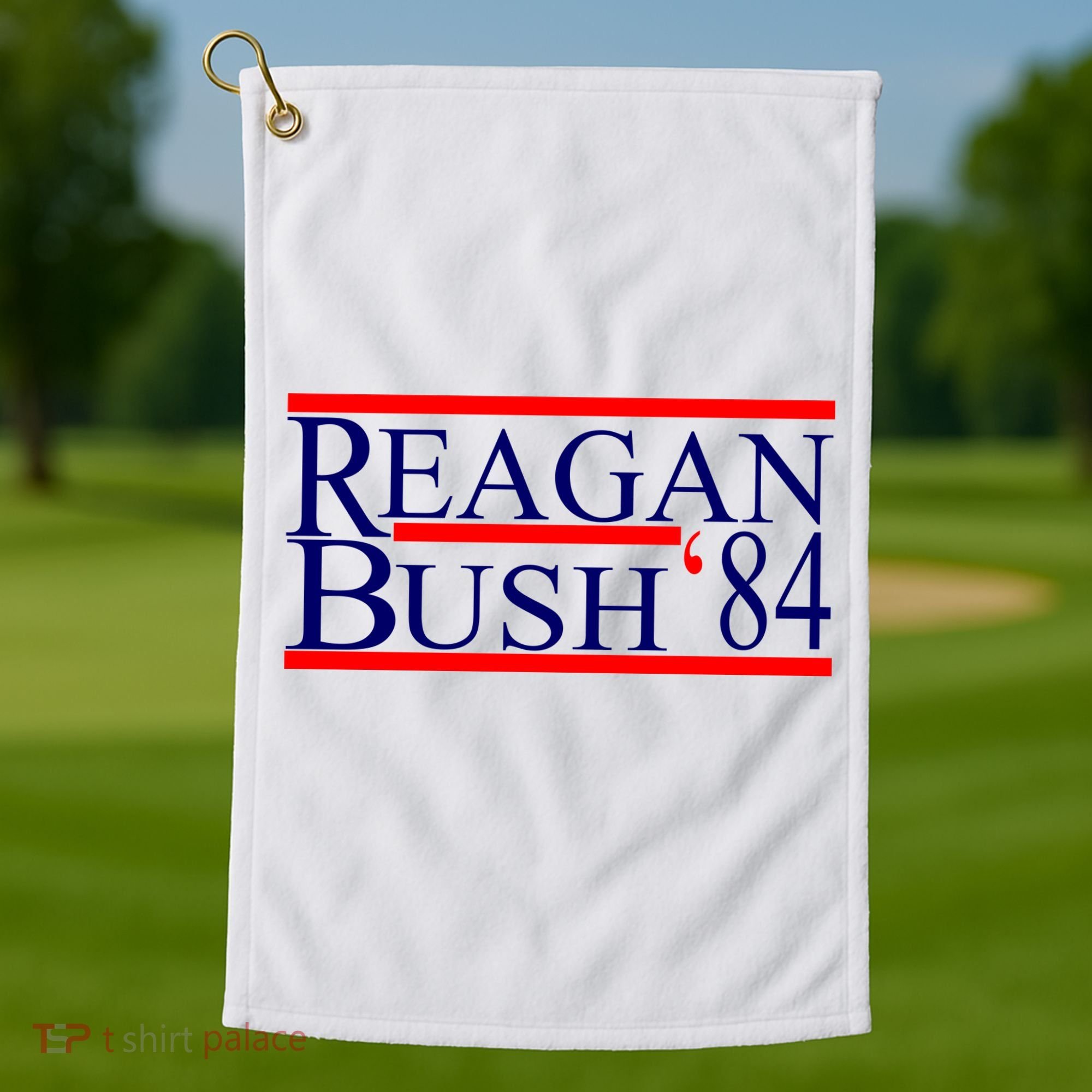 Reagan Bush 84 Retro USA Election Golf Towel