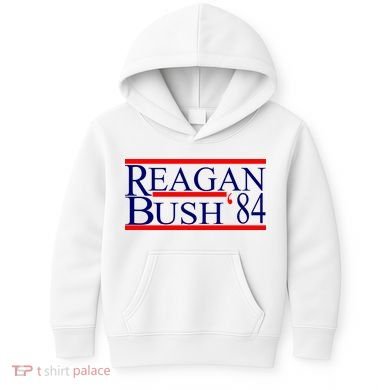 Reagan Bush 84 Retro USA Election Kids Hoodie