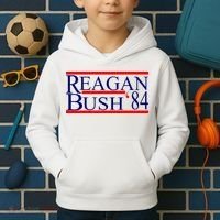 Reagan Bush 84 Retro USA Election Kids Hoodie thumb 2