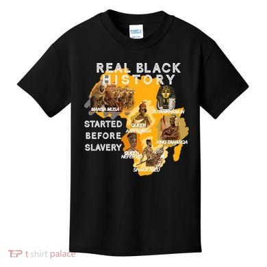 Real Black History Started Before Slavery Heritage  Kids T-Shirt