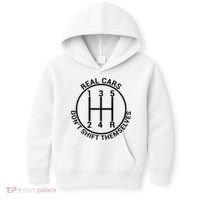 Real Cars Don't Shift Themselves Kids Hoodie thumb 0