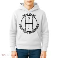 Real Cars Don't Shift Themselves Kids Hoodie thumb 4