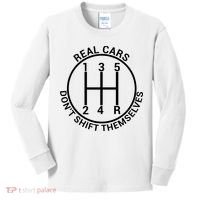 Real Cars Don't Shift Themselves Kids Long Sleeve Shirt thumb 0