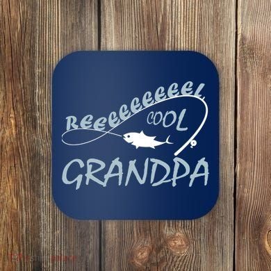 Real Cool Fishing Grandpa Coaster