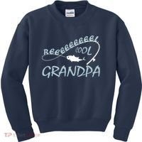 Real Cool Fishing Grandpa Kids Sweatshirt thumb 0