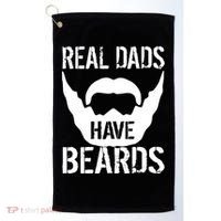 Real Dads Have Beards Golf Towel thumb 0
