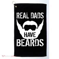 Real Dads Have Beards Golf Towel thumb 0