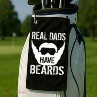 Real Dads Have Beards Golf Towel thumb 2