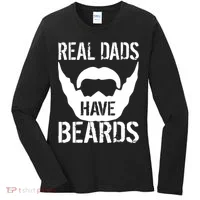 Real Dads Have Beards Women's Long Sleeve Shirt thumb 0