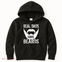 Real Dads Have Beards Kids Hoodie thumb 0