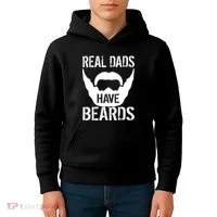 Real Dads Have Beards Kids Hoodie thumb 4