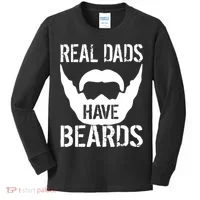 Real Dads Have Beards Kids Long Sleeve Shirt thumb 0
