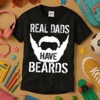 Real Dads Have Beards Kids T-Shirt thumb 3