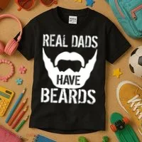 Real Dads Have Beards Kids T-Shirt thumb 3