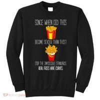 Real Fries Have Curves Funny Curly Fries Sweatshirt thumb 0