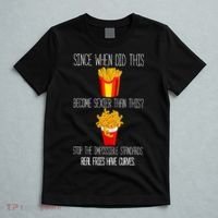 Real Fries Have Curves Funny Curly Fries T-Shirt thumb 5