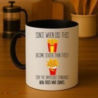 Real Fries Have Curves Funny Curly Fries Coffee Mug thumb 4