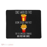 Real Fries Have Curves Funny Curly Fries Mousepad thumb 0