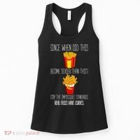 Real Fries Have Curves Funny Curly Fries Women's Tank Top thumb 0