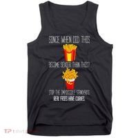 Real Fries Have Curves Funny Curly Fries Tank Top thumb 0