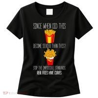 Real Fries Have Curves Funny Curly Fries Women's T-Shirt thumb 0