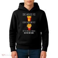 Real Fries Have Curves Funny Curly Fries Kids Hoodie thumb 4