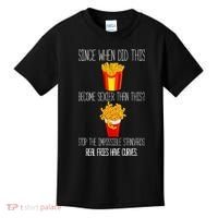 Real Fries Have Curves Funny Curly Fries Kids T-Shirt thumb 0