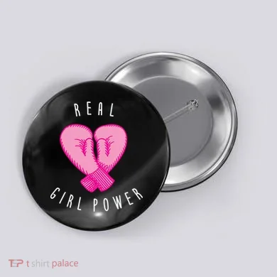 Real Girl Power Boxing  Button