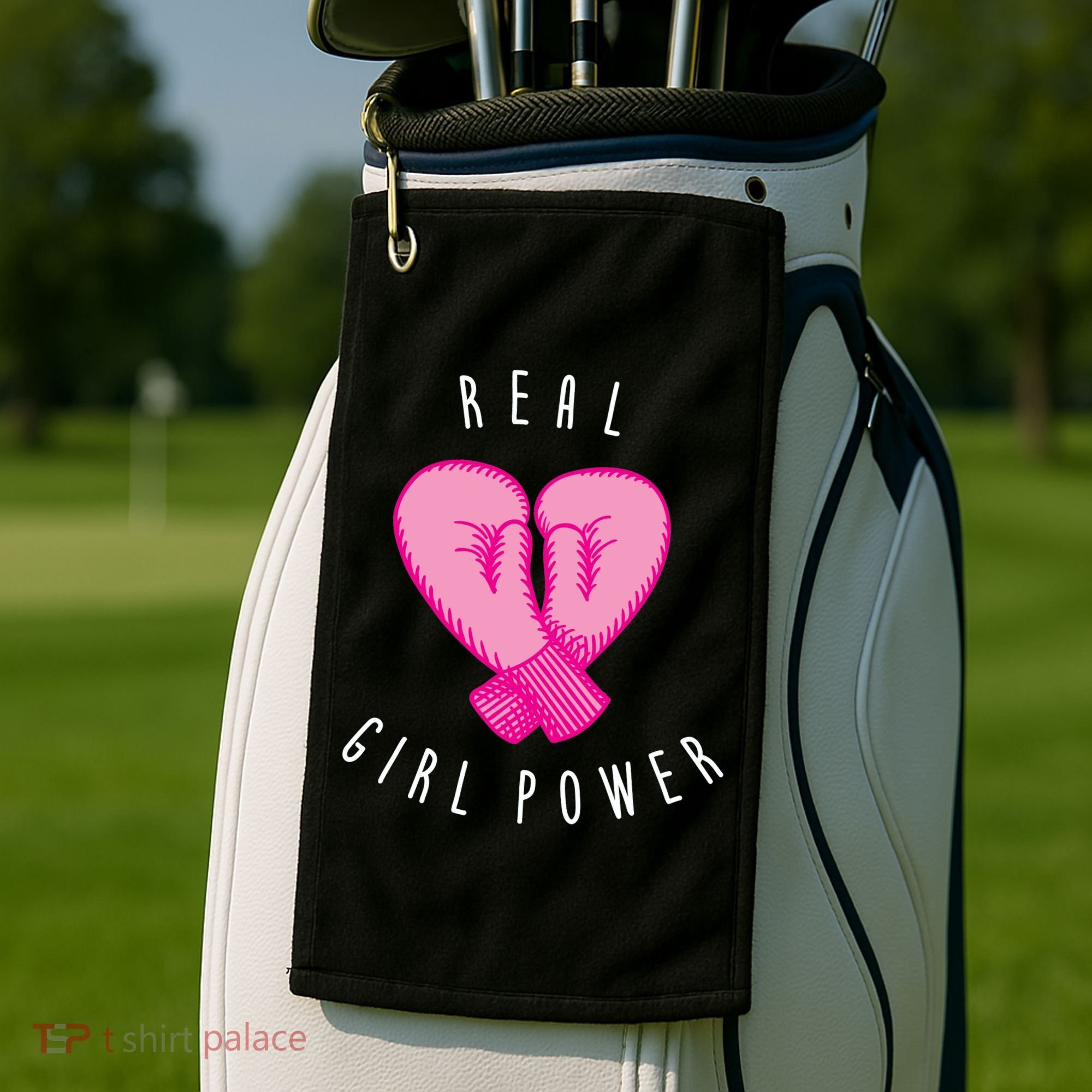 Real Girl Power Boxing  Golf Towel