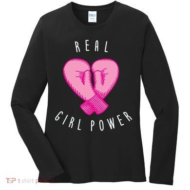 Real Girl Power Boxing  Women's Long Sleeve Shirt